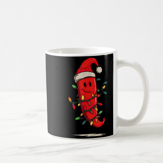 Caneca De Café Funny Chili Pepper Christmas Graphics Lights Lover (Direita)