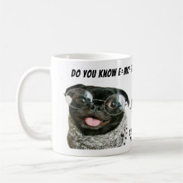 Caneca De Café Funny Chinese Pug Puppy Dog Compass Riddle Thesis