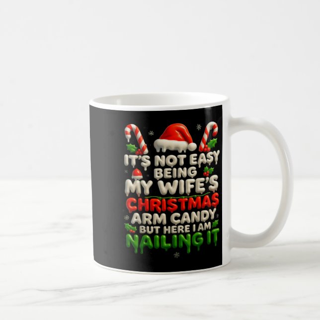 Caneca De Café Funny Christmas Arm Candy Husband Holiday Couple H (Direita)
