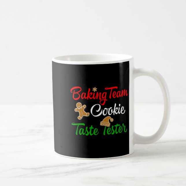 Caneca De Café Funny Christmas Baking Team Cookie Taste Tester  (Direita)