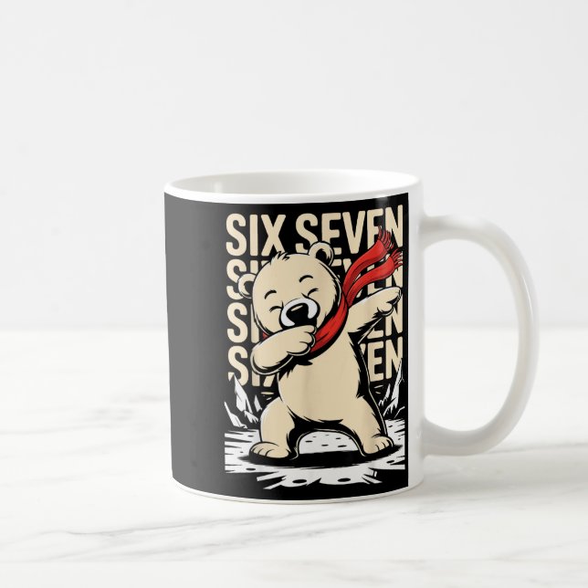 Caneca De Café Funny Christmas Bear Dabbing Xmas Dab Six Seven 67 (Direita)