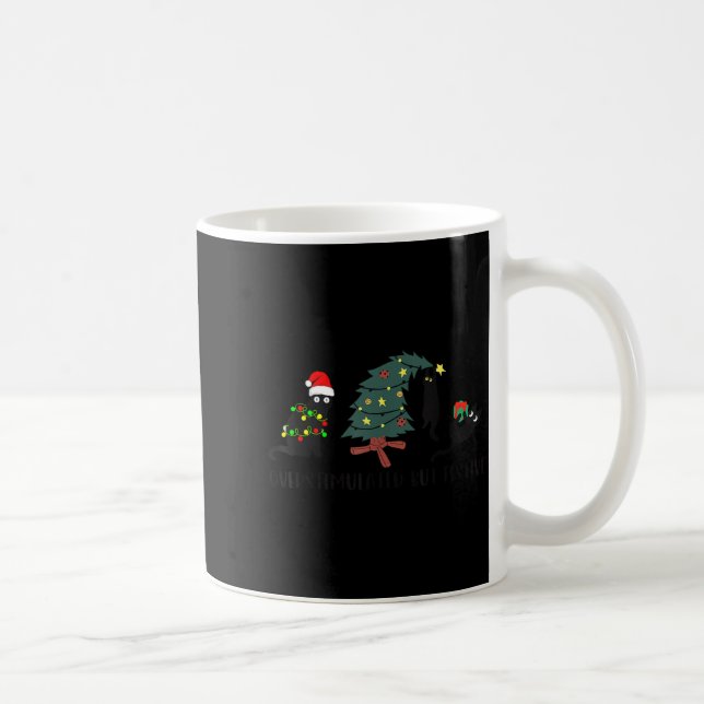 Caneca De Café Funny Christmas Black Cat Overstimulated But Festi (Direita)