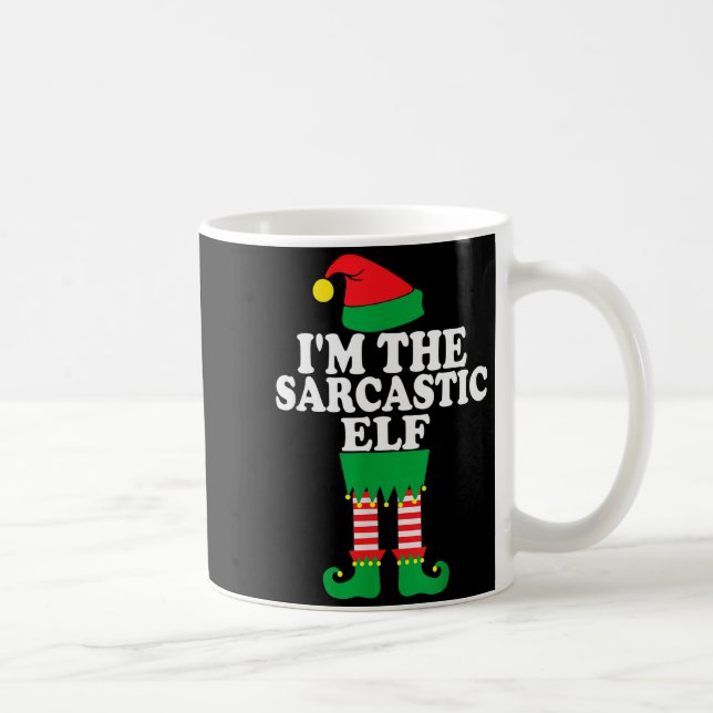 Caneca De Café Funny Christmas Family I'm The Sarcastic Elf  (Direita)