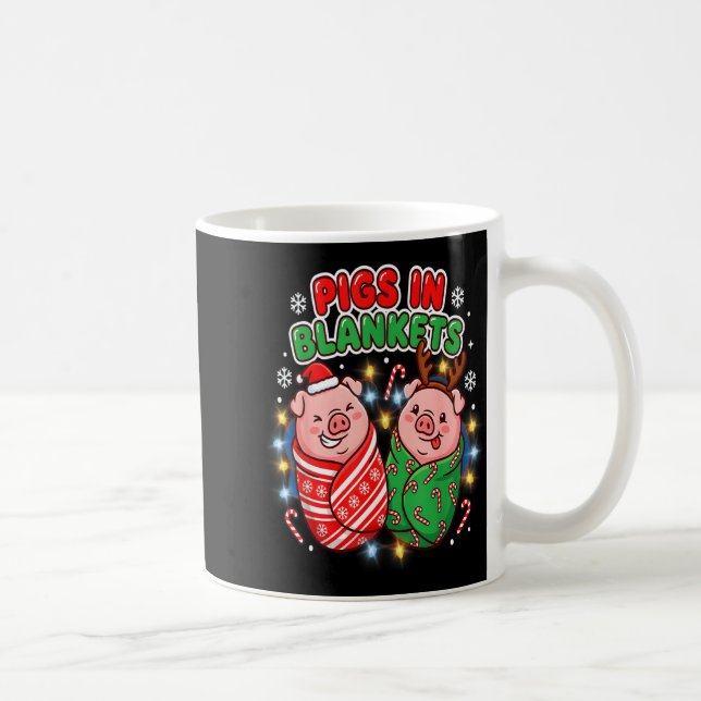 Caneca De Café Funny Christmas Gs In Blankets Festive Food Pun  (Direita)