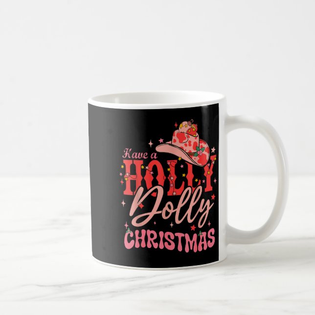 Caneca De Café Funny Christmas Have A Holly Christmas Jolly Cowgi (Direita)