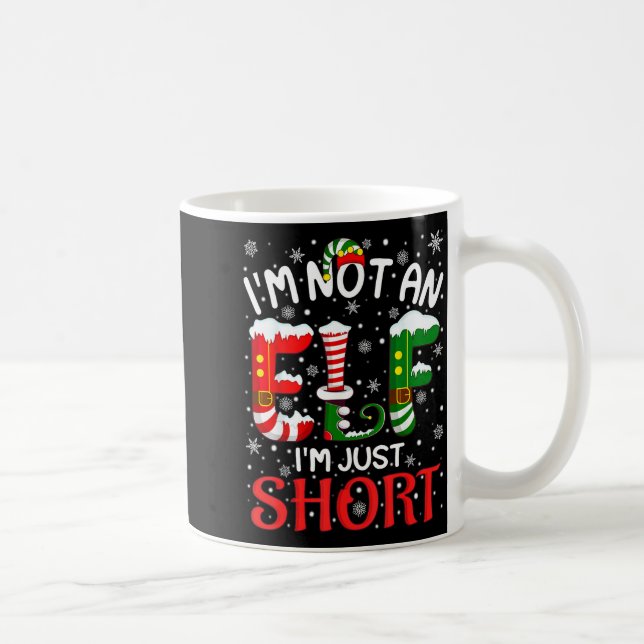 Caneca De Café Funny Christmas I'm Not An Elf Just Short Xmas Men (Direita)