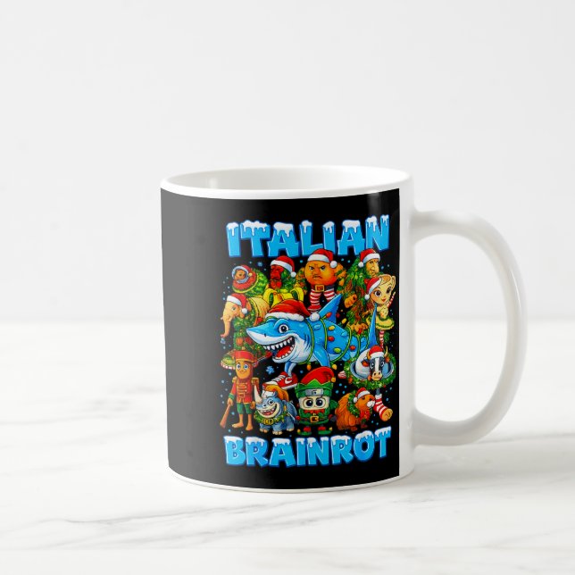 Caneca De Café Funny Christmas Italian Brain Rot Italian Brainrot (Direita)