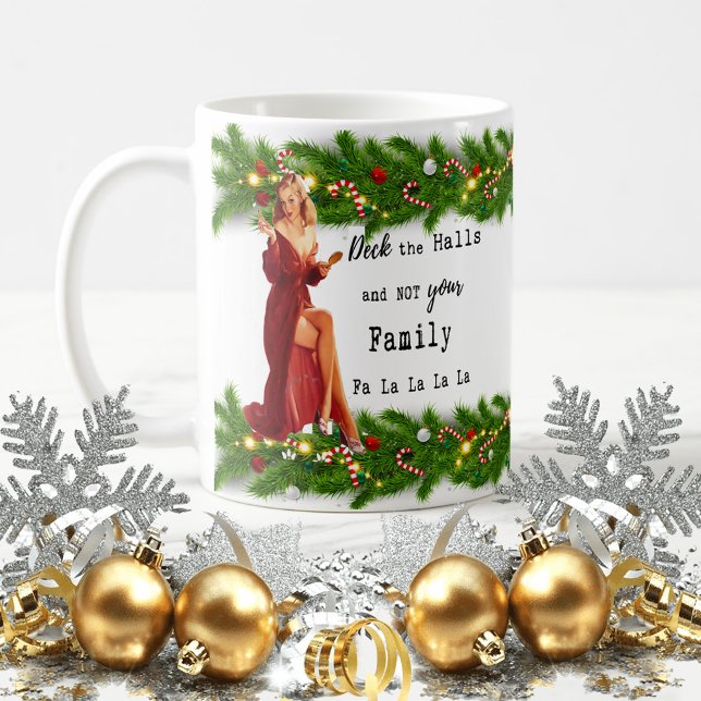 Caneca De Café Funny Christmas Mug Best Friend "Deck the Halls" (Criador carregado)