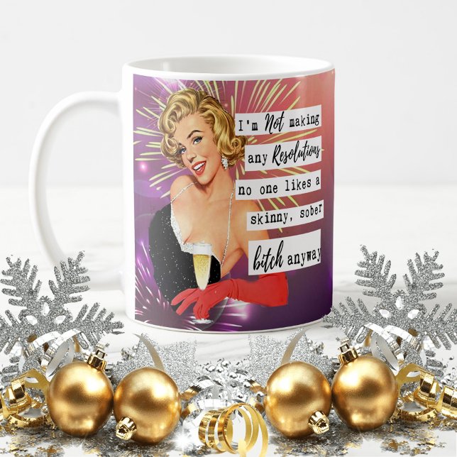 Caneca De Café Funny Christmas Mug Best Friend NYE Resolutions (Criador carregado)