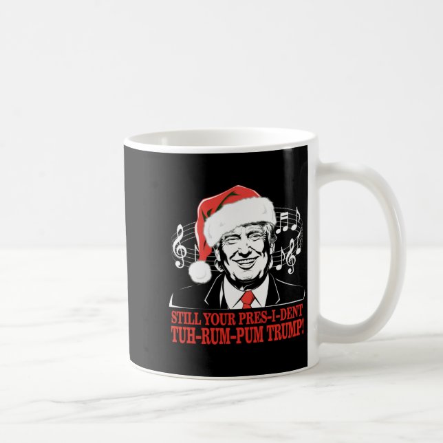 Caneca De Café Funny Christmas President Trump Pajamas Ugly Xmas  (Direita)