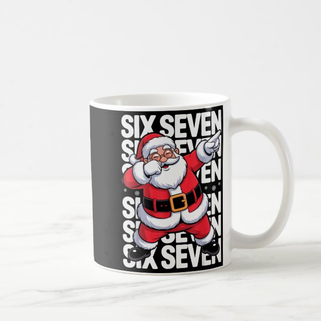 Caneca De Café Funny Christmas Santa Dabbing Xmas Dab Six Seven 6 (Direita)