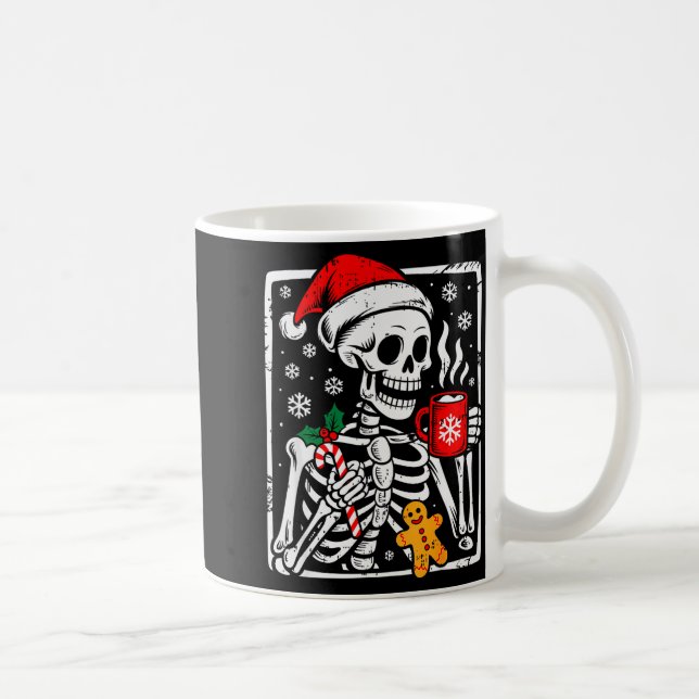 Caneca De Café Funny Christmas Skeleton Hot Chocolate Xmas Men Wo (Direita)