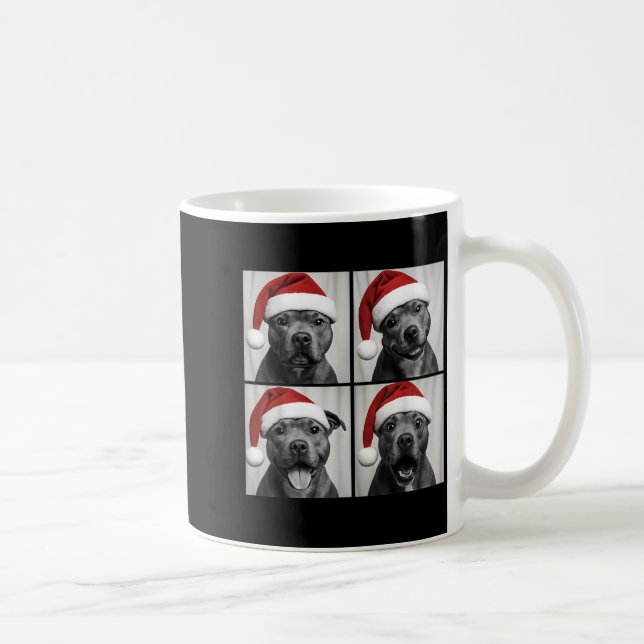 Caneca De Café Funny Christmas Staffordshire Bull Terrier Santa P (Direita)