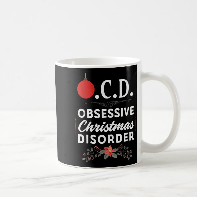Caneca De Café Funny Christmas Tees &amp; Tm. Obsessive Christmas (Direita)