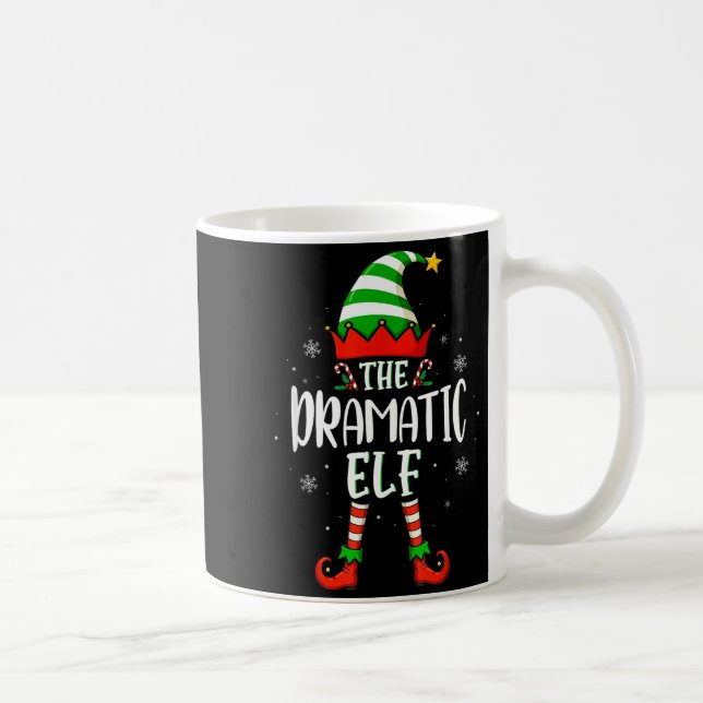 Caneca De Café Funny Christmas The Dramatic Elf Family Matching X (Direita)
