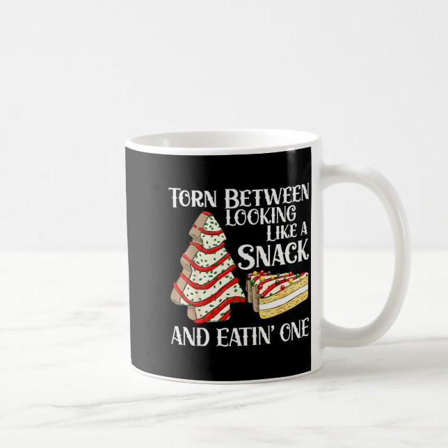 Caneca De Café Funny Christmas Tree Cake Torn Between Looking Lik (Direita)