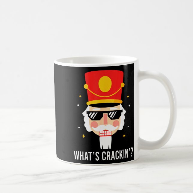Caneca De Café Funny Christmas Whats Crackin Nutcracker Men Kids  (Direita)