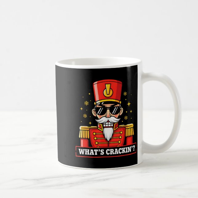 Caneca De Café Funny Christmas Whats Crackin Nutcracker Men Kids  (Direita)