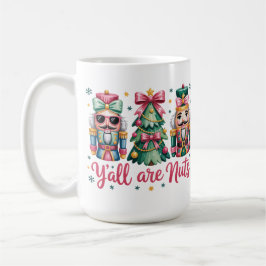 Caneca De Café Funny Christmas Y'all are Nuts Coffee Mug