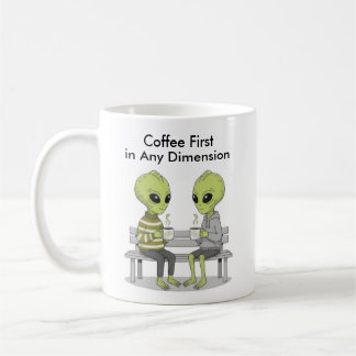 Caneca De Café Funny Coffee and Aliens