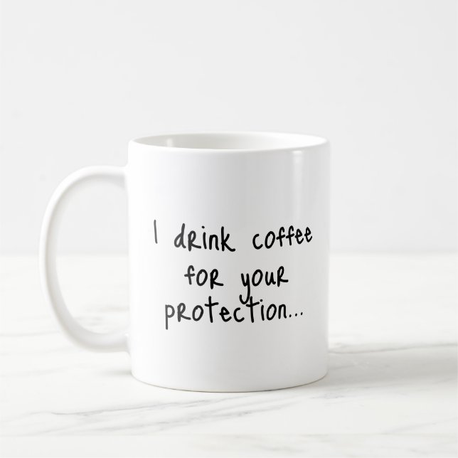 Caneca De Café Funny Coffee Quote | Sarcastic Gift Idea | Minimal (Esquerda)