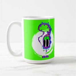 Caneca De Café Funny, Colorful, Quirky, Cartoon Character