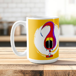 Caneca De Café Funny, Colorful, Quirky, Cartoon Character