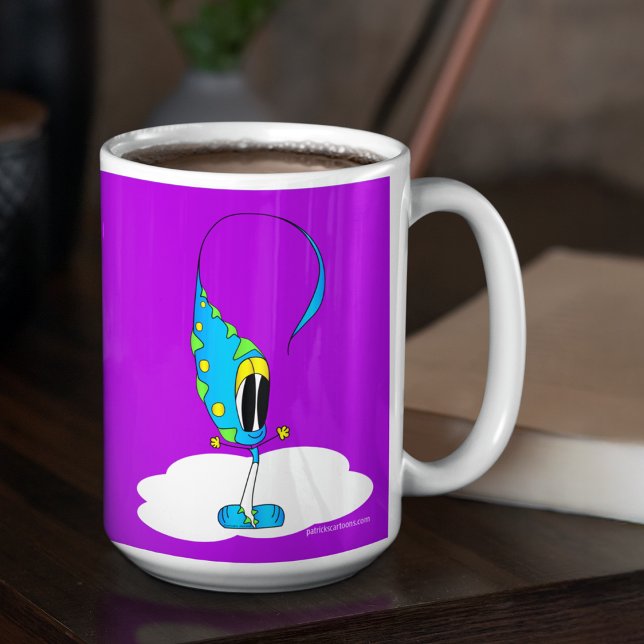 Caneca De Café Funny, Colorful, Quirky, Cartoon Character (Hey! Take a look at this very cool cartoon character mug!)