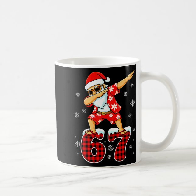 Caneca De Café Funny Cool Dabbing Santa Hawaii 67 Meme Christmas  (Direita)