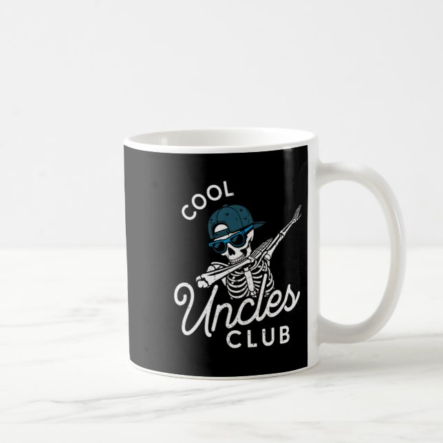 Caneca De Café Funny Cool Uncles Club Shirt Funny Skeleton Uncle  (Direita)