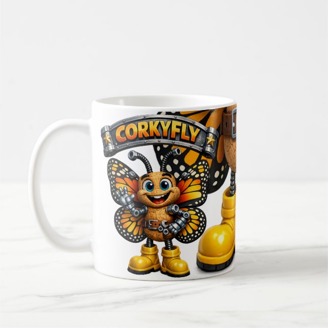 Caneca De Café Funny Corky Fly (Esquerda)