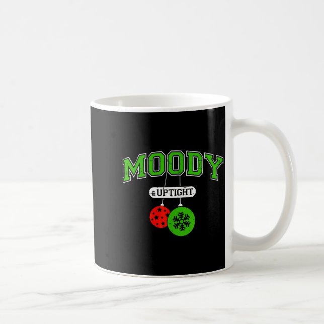 Caneca De Café Funny Couples Christmas Merry And Bright Moody And (Direita)