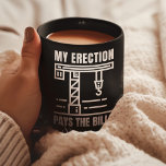 Caneca De Café Funny Crane | Construção de local de trabalho Humo<br><div class="desc">Adicione um pouco de humor ao seu trabalho de construção com a peça do operador de guindaste engraçado. Presente perfeito para homens e trabalhadores da Construção. Mostre que suas habilidades pagam as contas com um sorriso.</div>