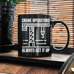 Caneca De Café Funny Crane | Construção de local de trabalho Humo<br><div class="desc">Adicione um pouco de humor ao seu trabalho de construção com a peça do operador de guindaste engraçado. Presente perfeito para homens e trabalhadores da Construção. Mostre que suas habilidades pagam as contas com um sorriso.</div>