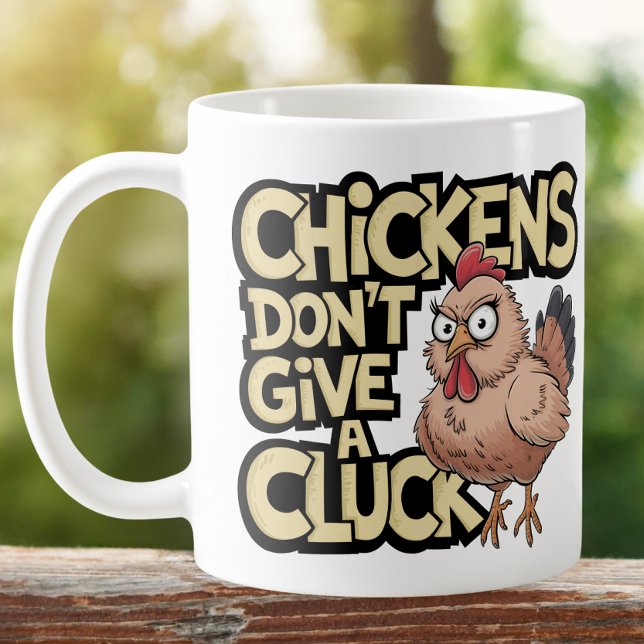 Caneca De Café Funny Crazy Chicken Lady Cluck Off Antisocial Farm (Criador carregado)