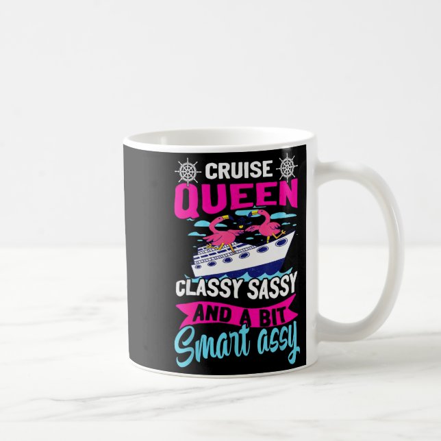 Caneca De Café Funny Cruising Cruise Queen Cly Sy Smart Y  (Direita)