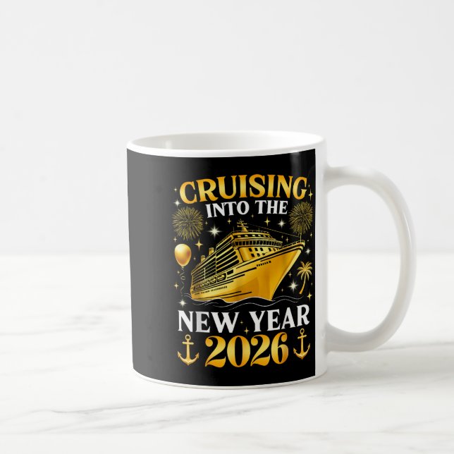 Caneca De Café Funny Cruising Into 2026 New Year Matching Family  (Direita)
