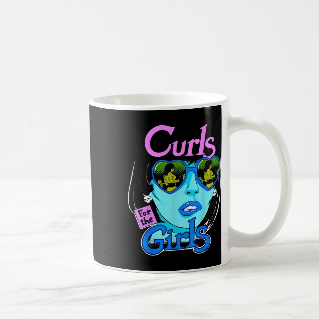 Caneca De Café Funny Curls For Girls Gym Weightlifting Bodybuildi (Direita)