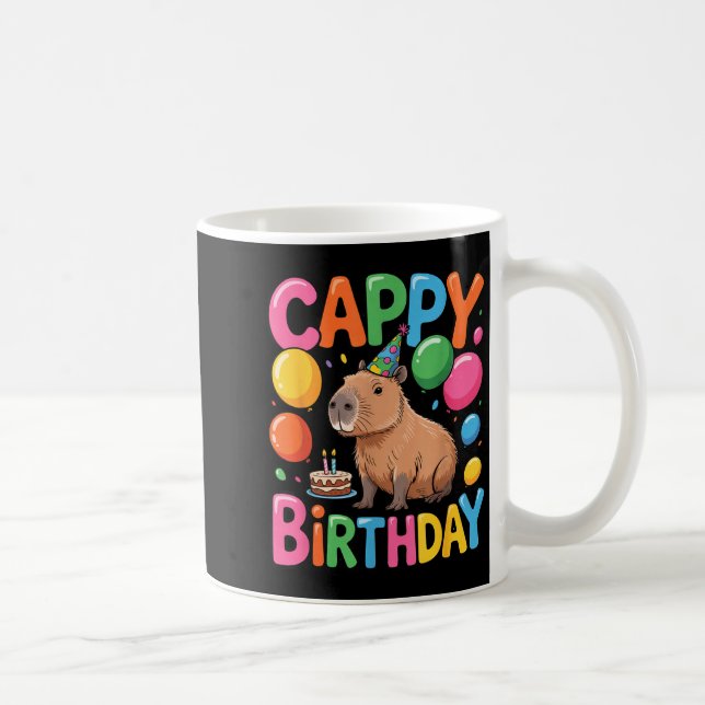 Caneca De Café Funny Cute Capy Capybara Animal Birthday Party Sup (Direita)