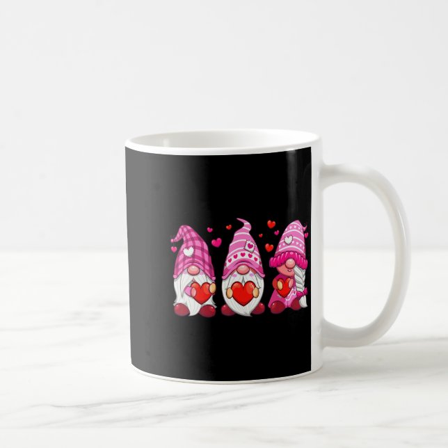 Caneca De Café Funny Cute Three Gnomies Nk Hearts Matching Vale  (Direita)