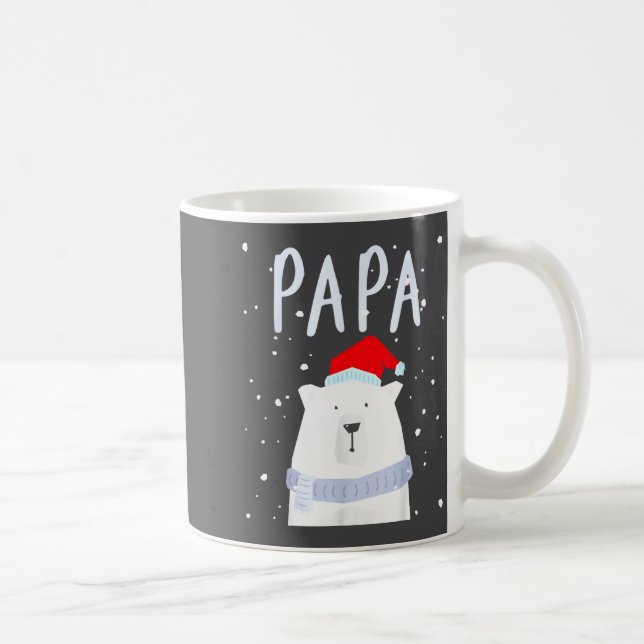 Caneca De Café Funny Dad Bear Christmas Saint Hat Couples Family  (Direita)