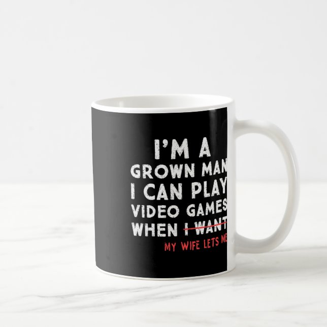 Caneca De Café Funny Dad Gamer I Can Play Video Games When My Wif (Direita)