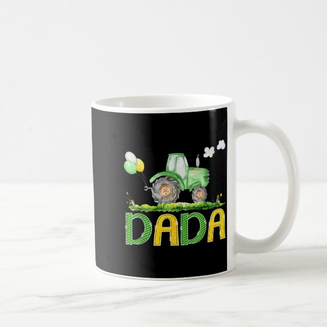 Caneca De Café Funny Dada Birthday Boy Tractor Farm Truck Matchin (Direita)