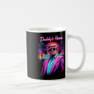 Caneca De Café Funny Daddys Home White House Trump Pink 2024