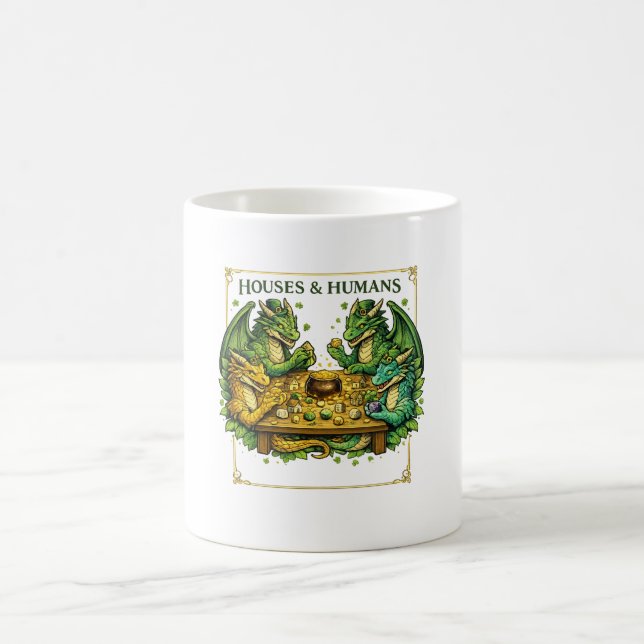 Caneca De Café Funny DnD Houses and Humans for Gamers Dungeons  (Centro)