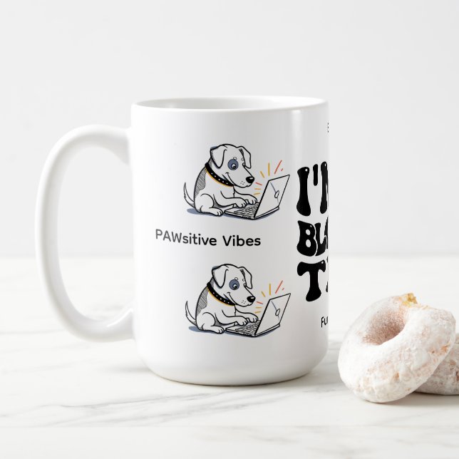 Caneca De Café funny dog (Com Donut)
