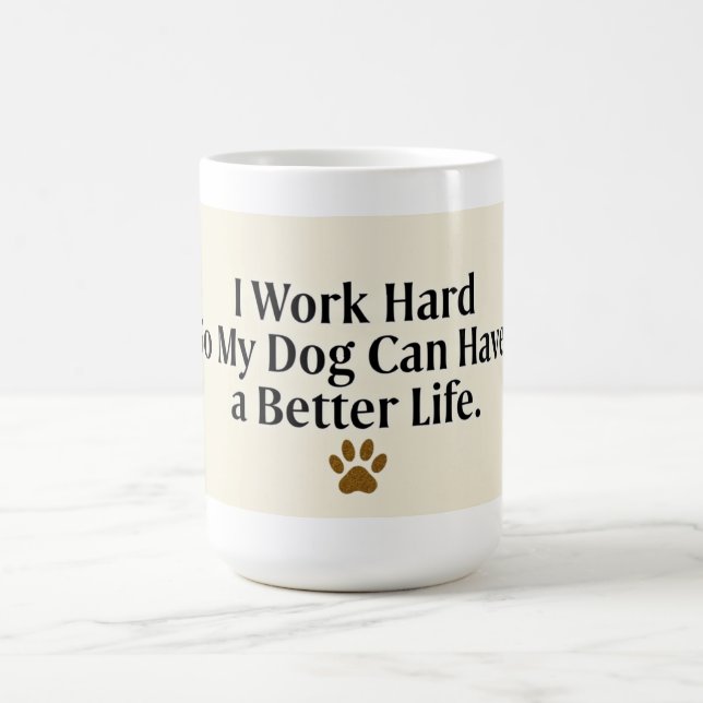 Caneca De Café Funny Dog Mom Mug – 15 oz with Minimalist Text (Centro)