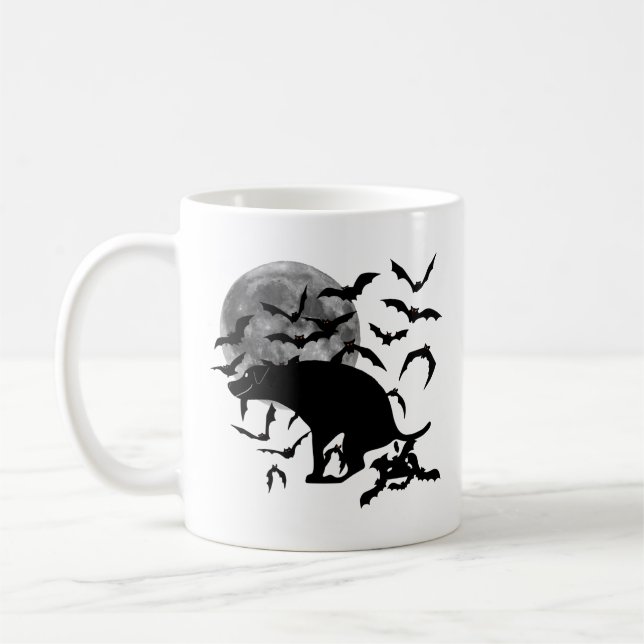 Caneca De Café Funny Dog Pooping Bats (Esquerda)