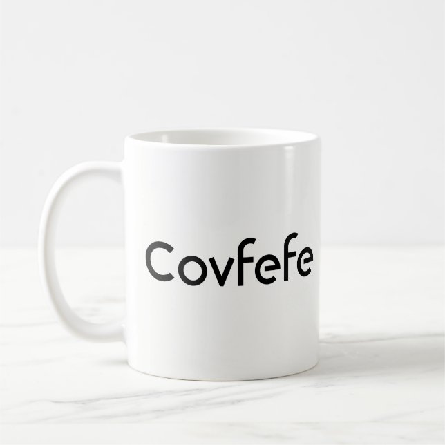 Caneca De Café Funny Donald Trump "Covfefe" (Esquerda)