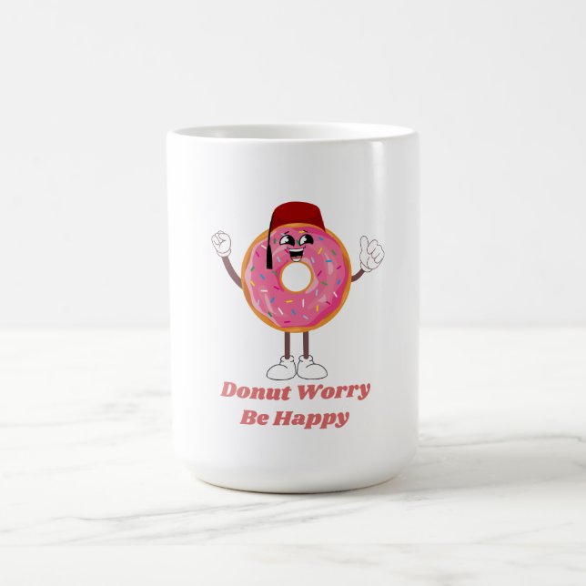 Caneca De Café Funny Donut T-Shirt – Donut Worry Be Happy Gift (Centro)
